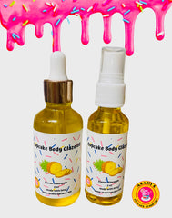 Cupcake Pineapple Body Oil Glaze Spray bottle